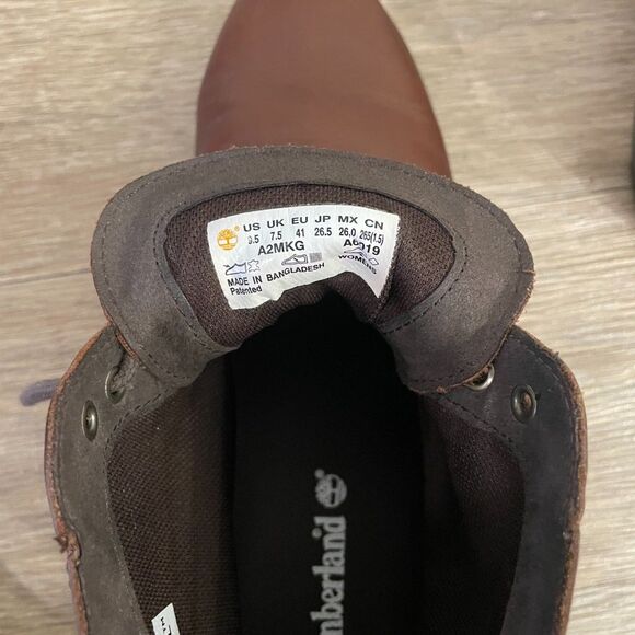Timberland Brown Leather Mid Lace-Up Boot size 9.5 - Picture 7 of 7